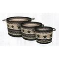 Capitol Importing Co 9 x 7 in. Black Stars Printed Braided Utility Basket 38-UBPSM313BS